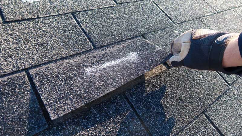 Damage Shingles on the roof