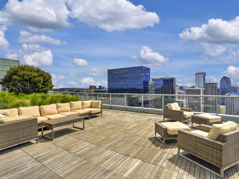 Rooftop view from an apartment complex