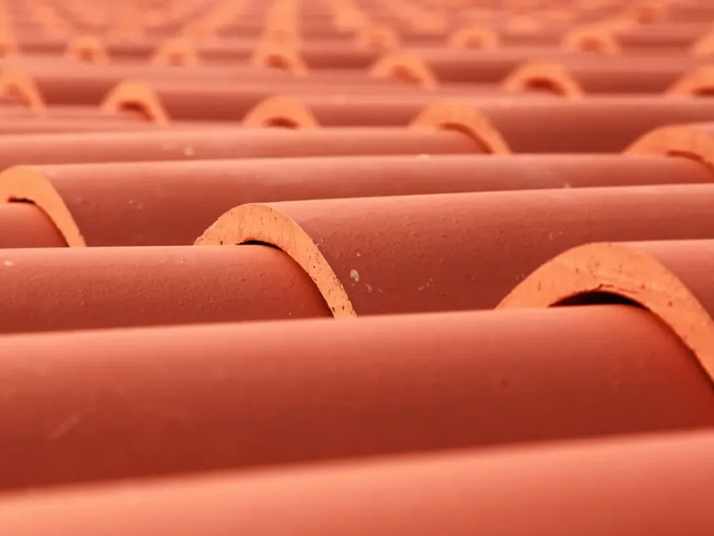 Close up of roofing tiles