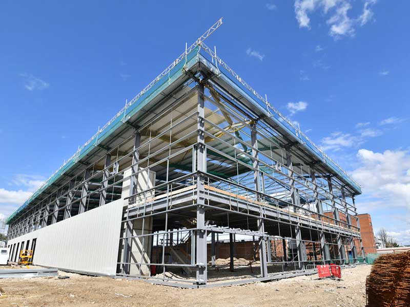 Skeleton of a building under construction
