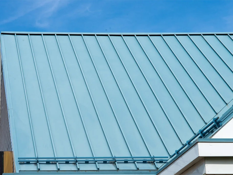 Standing seam metal roof on a home