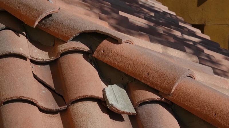 Chipped tiles