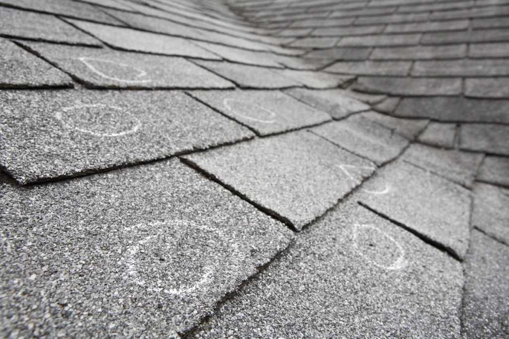 Hail strom damage roof