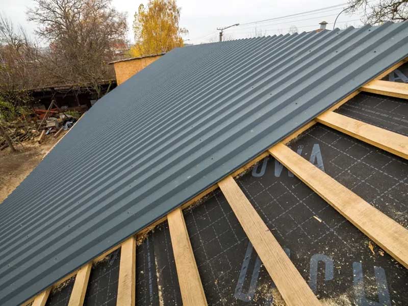 Layers of roof