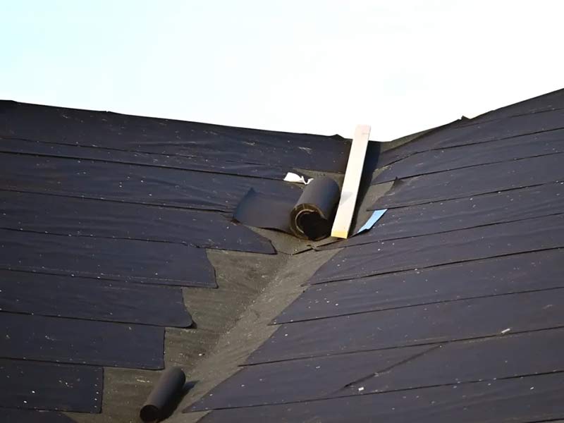 rolls of roofing