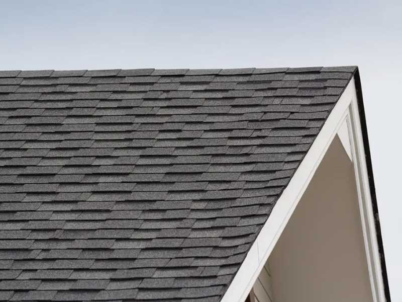 Side view of a gable roof