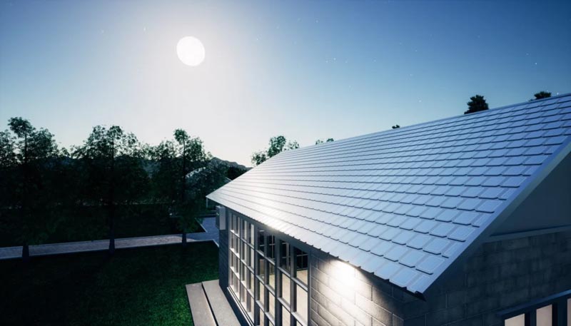 Solar roof house