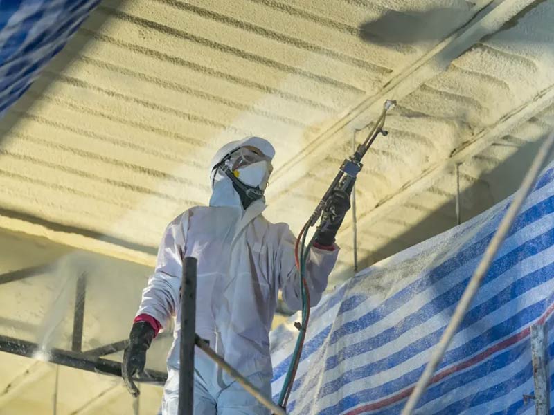 Spray foam install