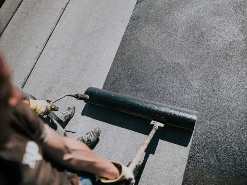 Unrolling membrane roof